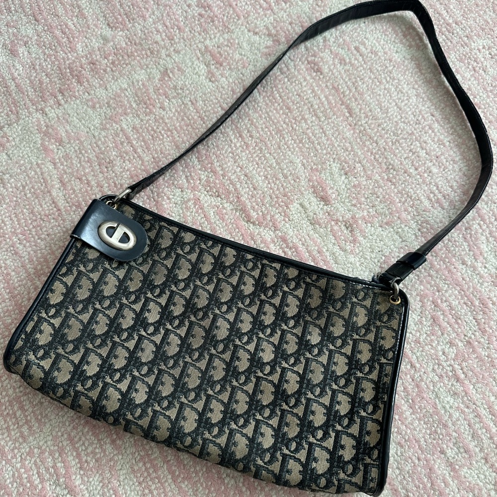 Authentic Vintage 70s 80s Dior monogram vintage trotter shoulder bag